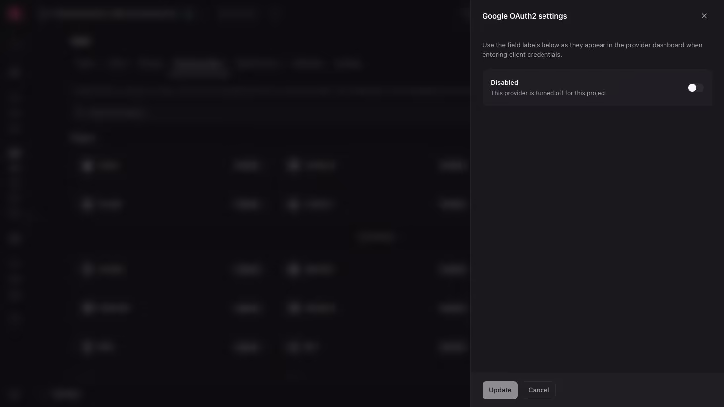 Appwrite Google OAuth2 credentials