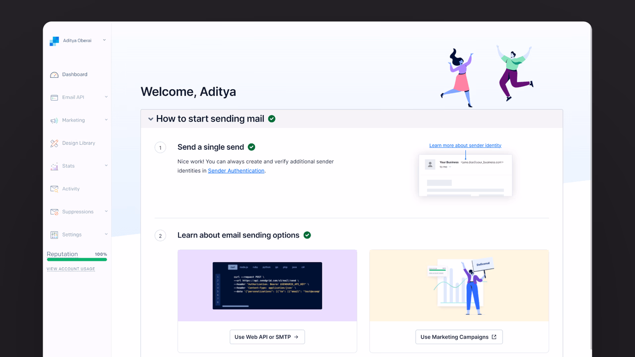 SendGrid welcome guide