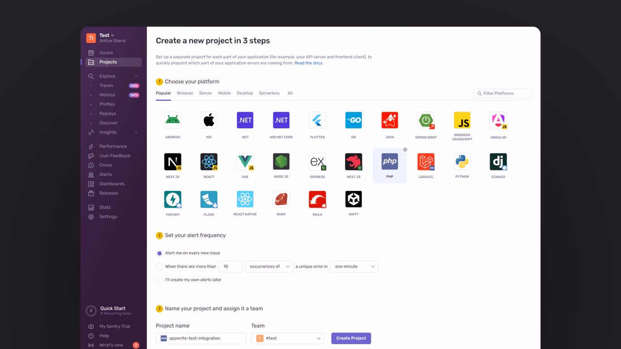 Create project